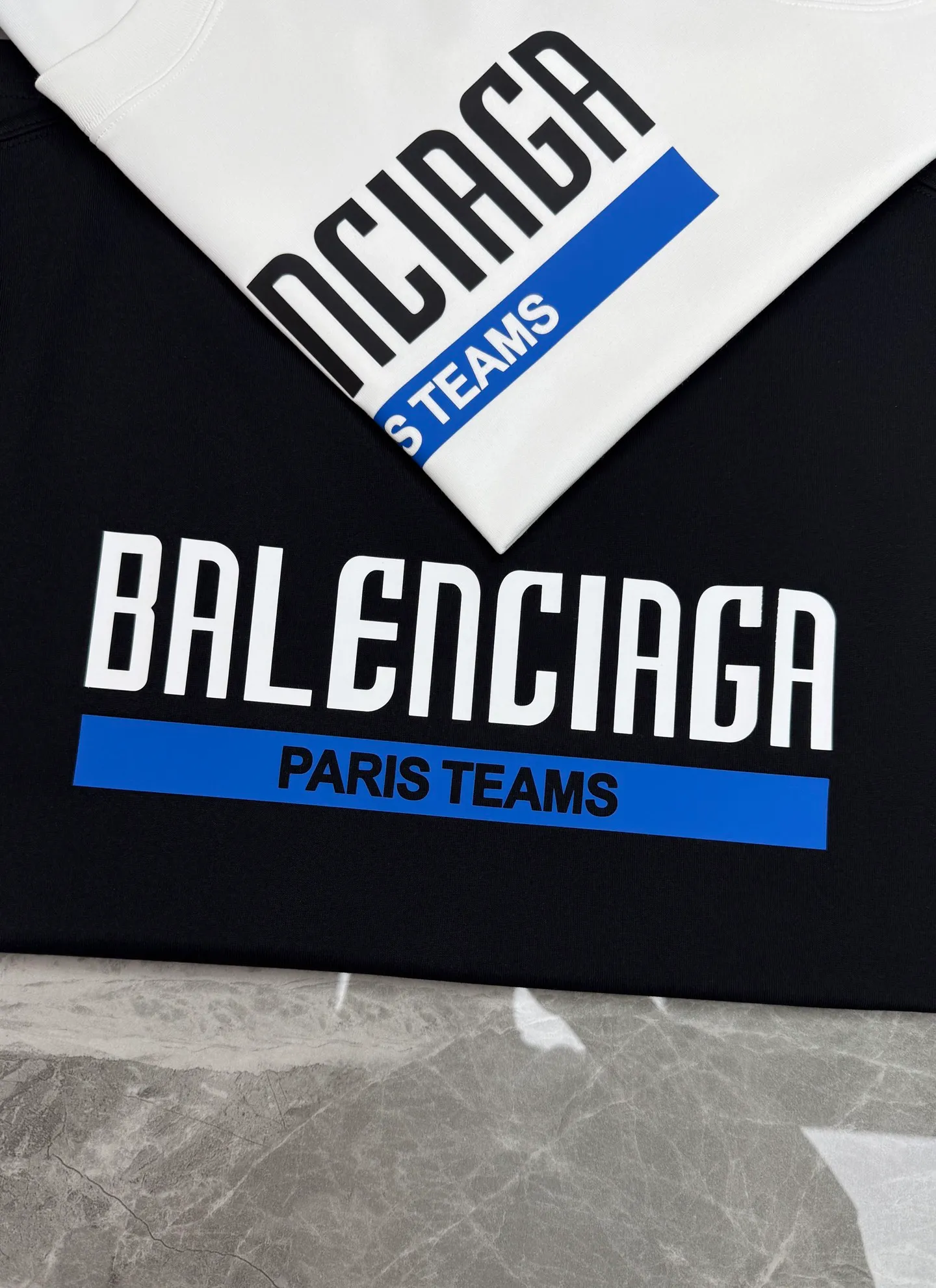 ⚜️Balenciaga Paris Teams Series ，Black White ， ， Breathable， ！ “PARIS TEAMS” +Blue ， ✨ ， OK， 、 ， ！ ！Sizes：S-3XL ❗️（175/145 L）